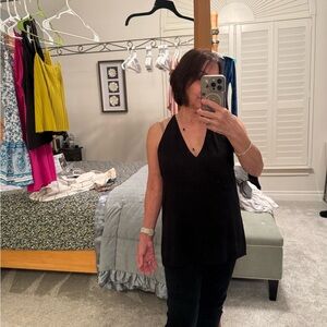 Express Women’s Back Cut Out Black Halter Top Size 4